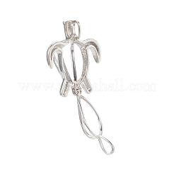 Полые латунные бусины KK-K124-09P-NR