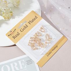 12 шт. латунная фурнитура для сережек-клипс с кристаллами и стразами&nbsp;KK-BBC0010-60