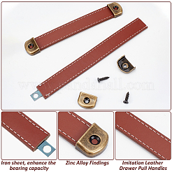 4 комплект ручек для ящиков из искусственной кожи в двух стилях&nbsp;FIND-NB0005-59A