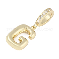 Латунные микропаве прозрачные подвески с фианитом&nbsp;KK-M289-01G-G