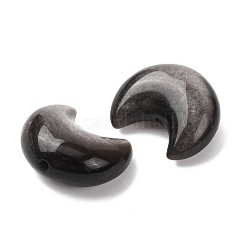 Натуральные серебряные бусины из обсидиана&nbsp;G-A310-02