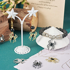 24 шт. подвеска в виде паука из двухцветного стекла&nbsp;FIND-TA0003-07