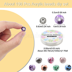 Наборы для самостоятельного изготовления браслетов из акриловых бусин&nbsp;DIY-YW0011-70