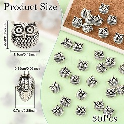 30 шт. бусины из сплава в тибетском стиле&nbsp;TIBEP-YW0002-10