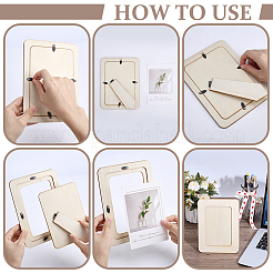 Незаконченная деревянная подставка для фоторамки&nbsp;AJEW-WH0696-160-1