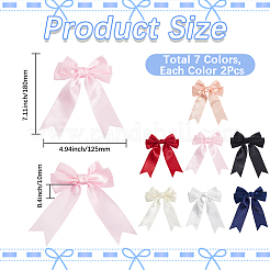 14 шт. 7-х цветный полиэстеровый бант для украшения&nbsp;DIY-SP0004-82