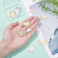 12 шт. 3 стиля 2 цвета подвески из нержавеющей стали 201&nbsp;STAS-BC0002-65