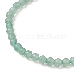 Браслеты из натуральных зеленых бусин авантюрина и аметиста для женщин&nbsp;BJEW-JB11928-02