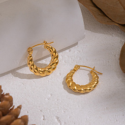 Винтажные полые серьги-кольца из нержавеющей стали 304&nbsp;WU2636