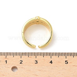 Регулируемые манжетные кольца с микропаве из кубического циркония из латуни&nbsp;RJEW-V009-01G