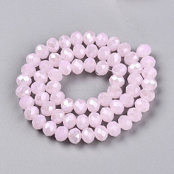 Стеклянные бусины с гальваническим покрытием &nbsp;LS-EGLA-A044-J8mm-A02