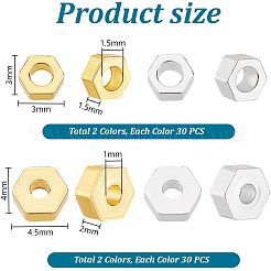 120 шт. 4 стиля стойки для гальванизации латунных бусин&nbsp;KK-PH0010-68