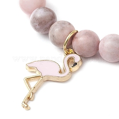 Браслеты из натуральной розовой зебровой яшмы для женщин&nbsp;BJEW-JB11451