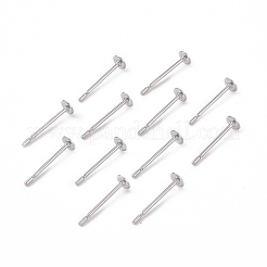 Устойчивая к потускнению хирургическая нержавеющая сталь 316 плоская круглая пустая закрепка для сережек-гвоздиков&nbsp;LS-STAS-R073-04