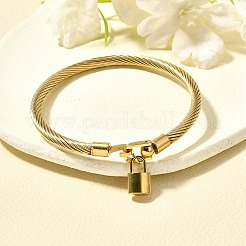 Витые браслеты из нержавеющей стали 304 для женщин&nbsp;BJEW-U021-06G