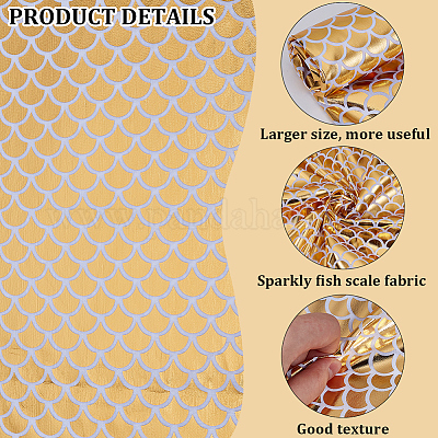 Полиэстеровая ткань с рыбьей чешуей&nbsp;DIY-WH20063-038D-1