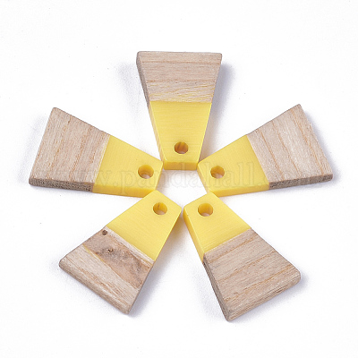 Подвески из смолы и дерева&nbsp;RESI-S358-52H-1