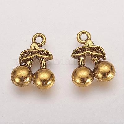 Тибетский стиль сплава 3d вишневые подвески X-TIBEP-23493-AG-RS-1