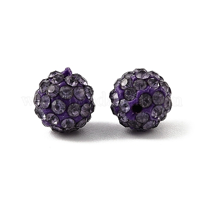 Половина пробурено полимерная глина хрусталь круглые бусины&nbsp;X-RB-H258-HD8mm-539-1