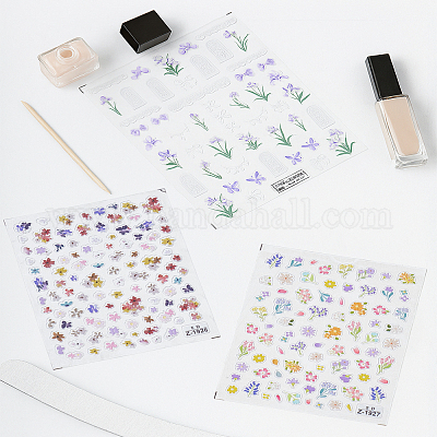 3 лист 3 стилей наклеек для дизайна ногтей домашних животных&nbsp;MRMJ-LP0002-87-1