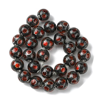 Серебряные песочные бусины лэмпворк ручной работы LAMP-A003-01C-1