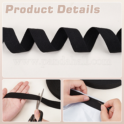 Хлопковая лента «елочка»&nbsp;OCOR-WH0101-12B-03-1