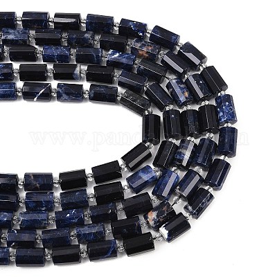 Природный содалит бисер нитей&nbsp;G-G453-E06-10x14mm-1