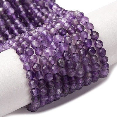 Природный аметист нитей бисера&nbsp;G-C226-B06-4mm-1