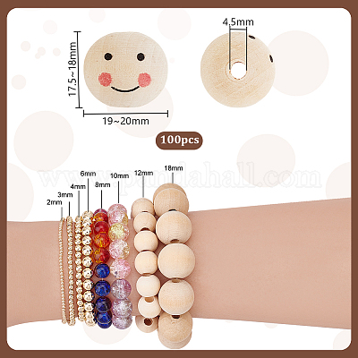 Деревянные бусины&nbsp;WOOD-PH0008-78-1