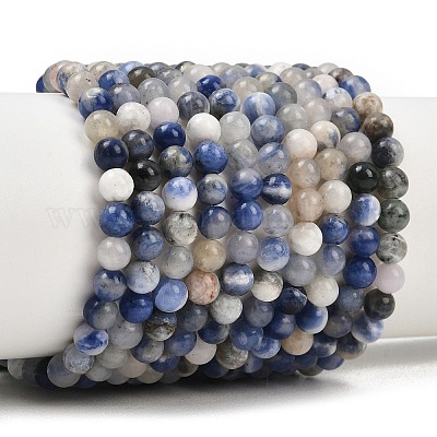 Природный содалит бисер нитей&nbsp;GSR4mmC013-1