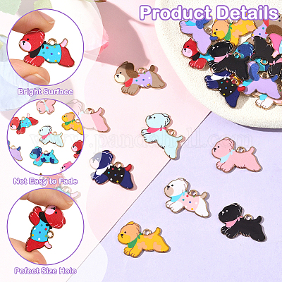 24шт 12 цвета подвески из цинкового сплава с эмалью&nbsp;ENAM-SC0007-28-1