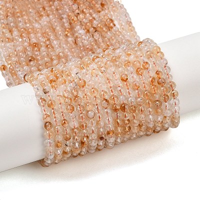 Нагретые нити из натуральных цитриновых бусин&nbsp;X-G-P466-01E-01-1