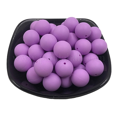 Силиконовые бусины&nbsp;LS-SIL-WH0003-01A-20-1