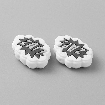 Облако со словом zap пищевые экологически чистые силиконовые бусины SIL-WH0014-22H-1