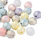 Spray Painted Acrylic Beads, Rubberized Style, Faceted, Round, Mixed Color, 10x9.5x9.5mm, Hole: 1.8mm, about 970pcs/500g