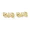 Alloy Connector Charms, Bowknot Links, Rack Plating, Golden, 10x24x3mm, Hole: 1.6mm