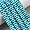 Natural Howlite Beads Strands, Rondelle, Dyed, 8x3mm, Hole: 0.5mm, about 126pcs/strand, 15.75''(40cm)