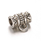 Column Tibetan Style Alloy Tube Bails, Loop Bails, Cadmium Free, Inner Diameter: Lead Free, Antique Silver, 8x8x5mm, Hole: 1.5mm, Inner Diameter: 3mm
