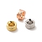 Rack Plating Brass Beads, Long-Lasting Plated, Cadmium Free & Lead Free, Column with Leaf Pattern, Mixed Color, 6x3.5mm, Hole: 3.2mm