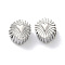 Brass European Beads, Large Hole Beads, Long-Lasting Plated, Cadmium Free & Lead Free, Rack Plating, Heart Sunburst, Platinum, 9.5x8.5x8.5mm, Hole: 5mm