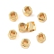 Brass Beads, Cube, Faceted, Cadmium Free & Nickel Free & Lead Free, Real 18K Gold Plated, 2.5x2.5x2.5mm, Hole: 1x1mm
