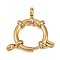 304 Stainless Steel Spring Ring Clasps, Golden, 17x17x4mm, Hole: 2.5mm