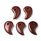 Synthetic Goldstone Pendants, Comma, Magatama, 22~23x14x4~5mm, Hole: 2.5mm