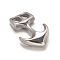 Non-Tarnish Smooth Surface 304 Stainless Steel Hook Clasps, For Leather Cord Bracelets Making, Anchor, Stainless Steel Color, 32.5x21.5x6mm, Hole: 5.5x7mm