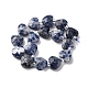 Натуральное синее пятно нитки из бисера яшмы&nbsp;G-P570-E19-01-3