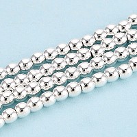 Гальванизировать немагнитных синтетический гематит нитей бисера&nbsp;G-Q466-3mm-02