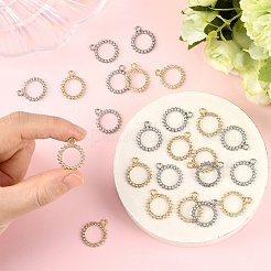 Подвески со стразами из сплава 12 шт.&nbsp;FIND-YW0007-95G