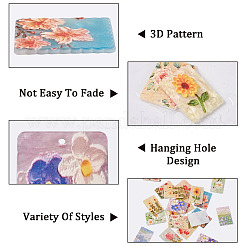 22 шт. 11 стильные акриловые подвески с тиснением и принтом&nbsp;MACR-CW0001-11