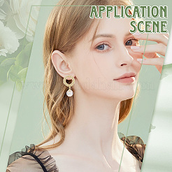 8 шт. 2-х цветная латунная фурнитура для сережек-гвоздиков&nbsp;KK-BC0012-77