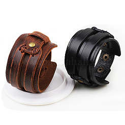 1шт. широкий шнур из воловьей кожи браслеты&nbsp;BJEW-CL0001-07A